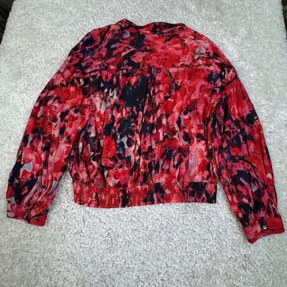 Soft Surroundings Roija Wrap Blouse Red - Picture 3 of 7